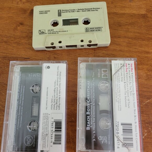 Beach Boys Kenny Rogers Dolly Parton Once Upon a Christmas Cassette Tapes Lot CT - Picture 5 of 6